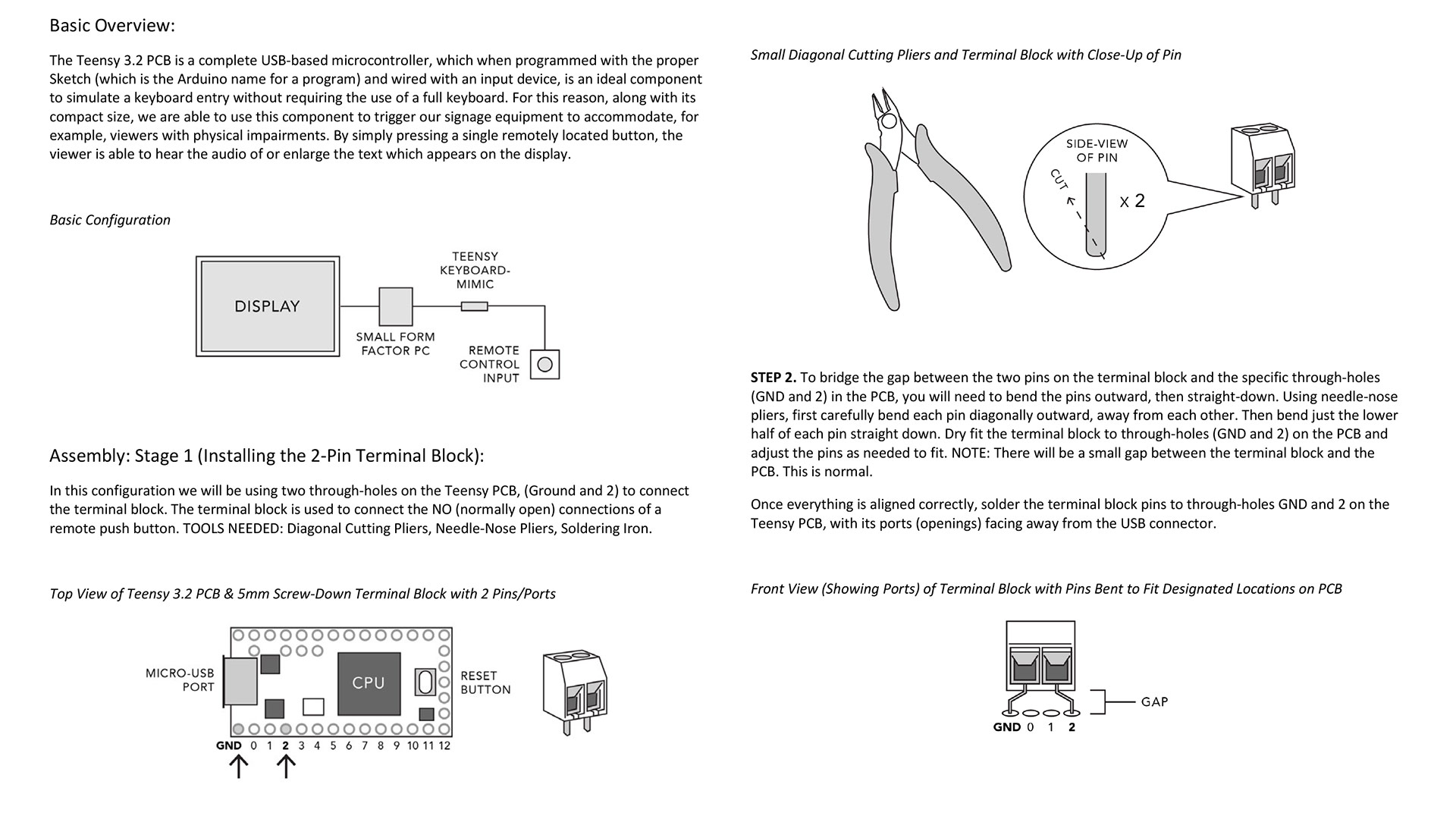 a partial section of instructions with technical illustrations of tools and components